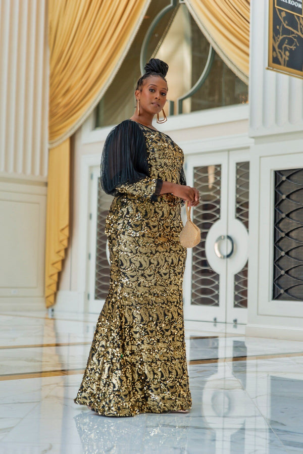 Luxe Sequin Gown (Gold)