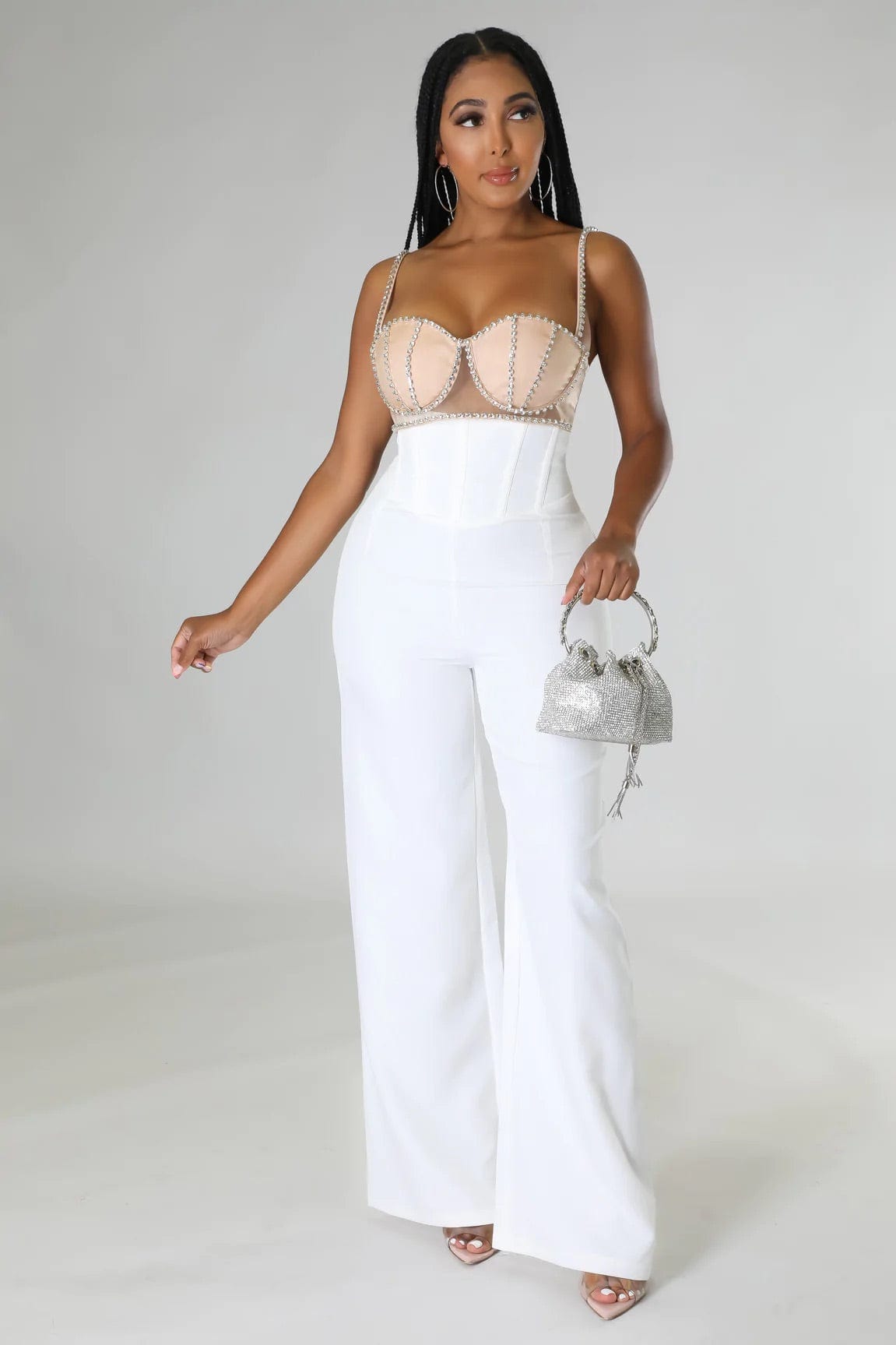 Top Tier All White Pant Set