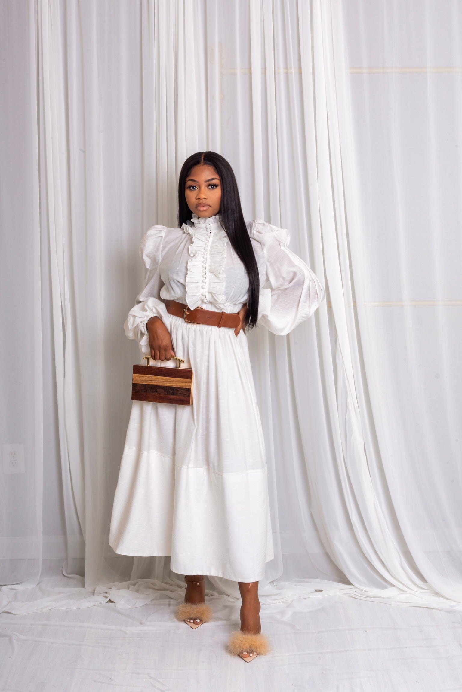 Not Your Average Long Sleeve Midi Dress