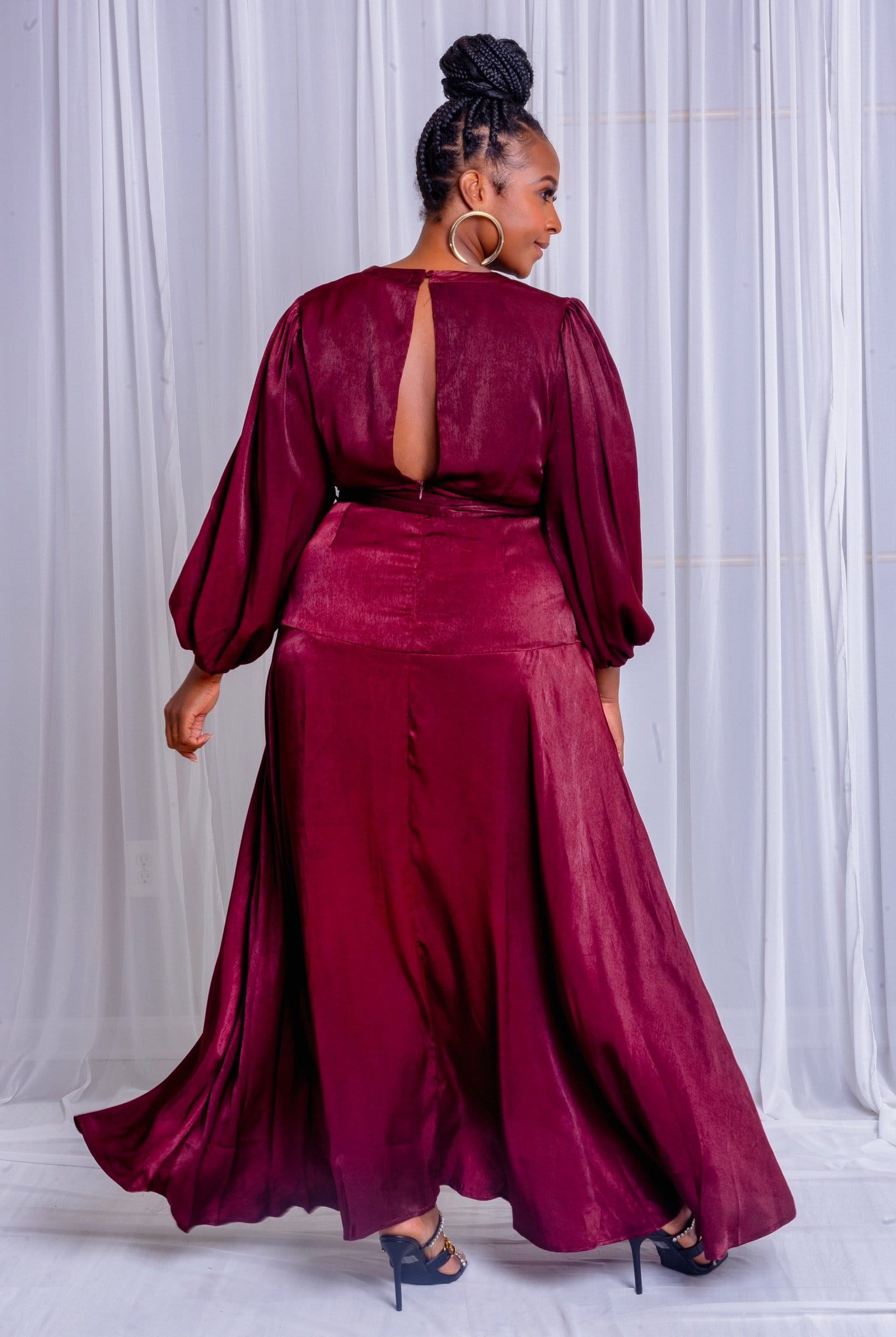 Burgundy Sweetheart Flowy Dress Burgundy Sweetheart Flowy Dress