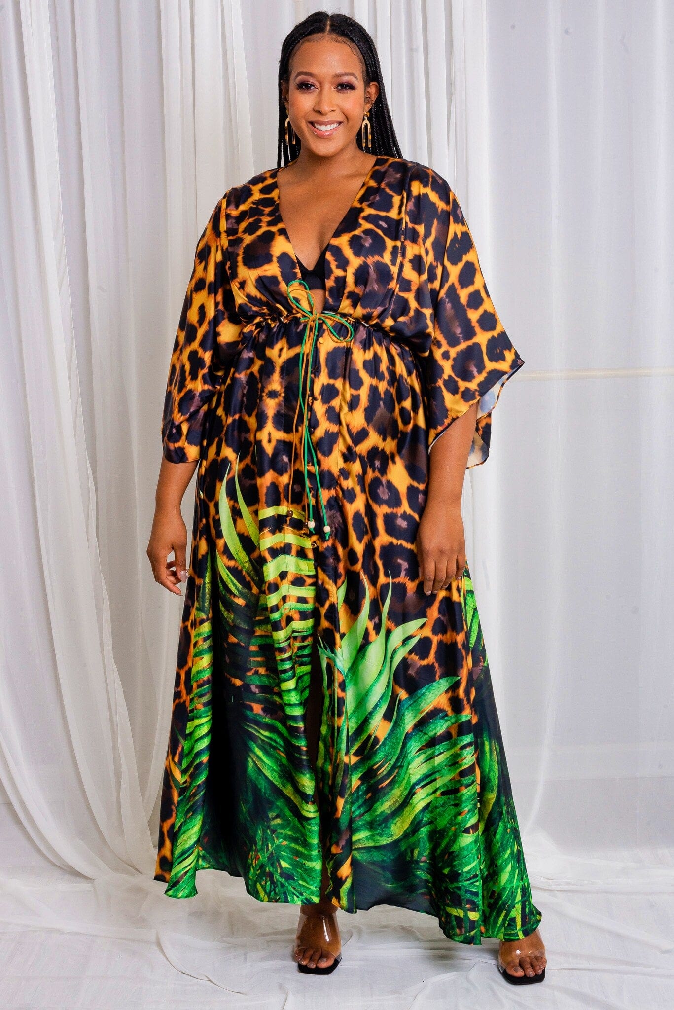 undergrundsbane overgive flydende Leopard Print Maxi Dress (Curvy) - Kois Kloset