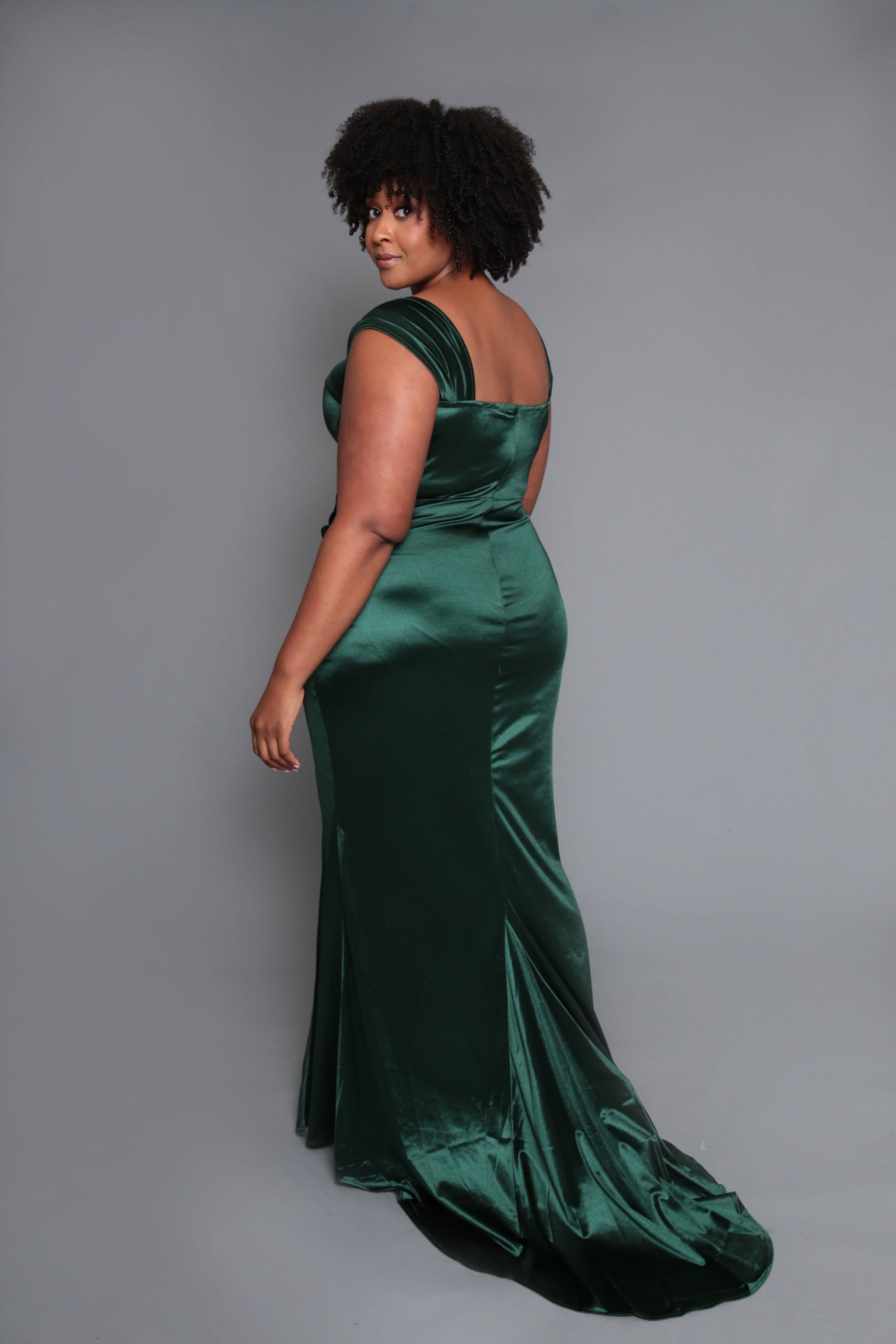 Jasmine Satin High Slit Maxi Dress (Small to 3XL) Jasmine Satin High Slit Maxi Dress (Small to 3XL)