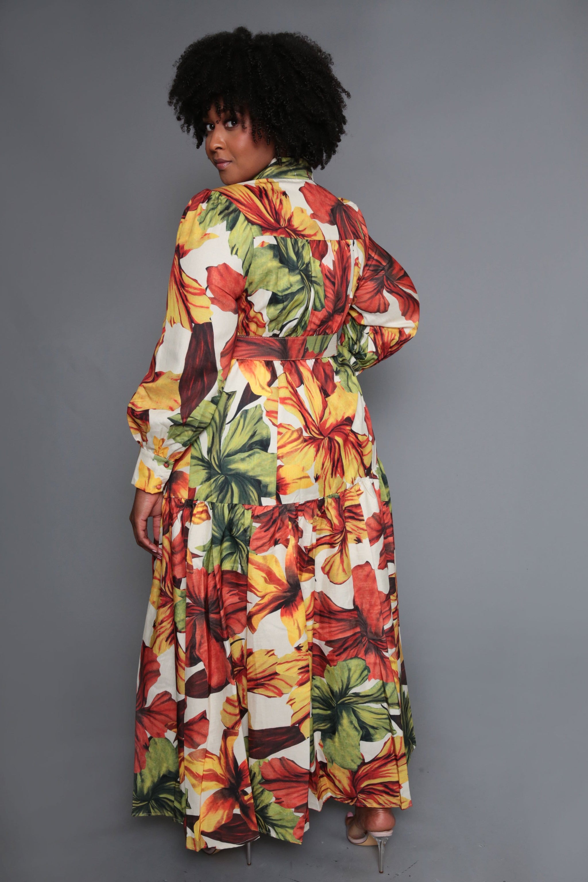 Fall Leaf Print Maxi Dress (Small to 3XL) Fall Leaf Print Maxi Dress (Small to 3XL)