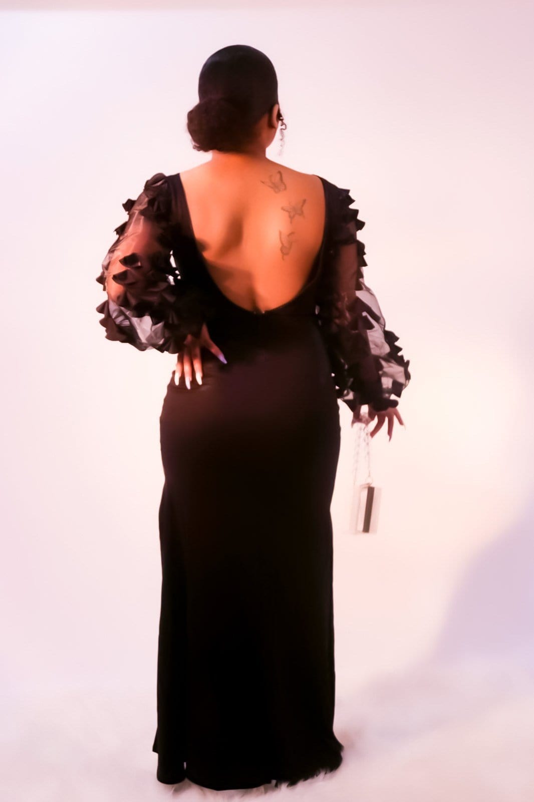 High Slit Elegant Black Dress