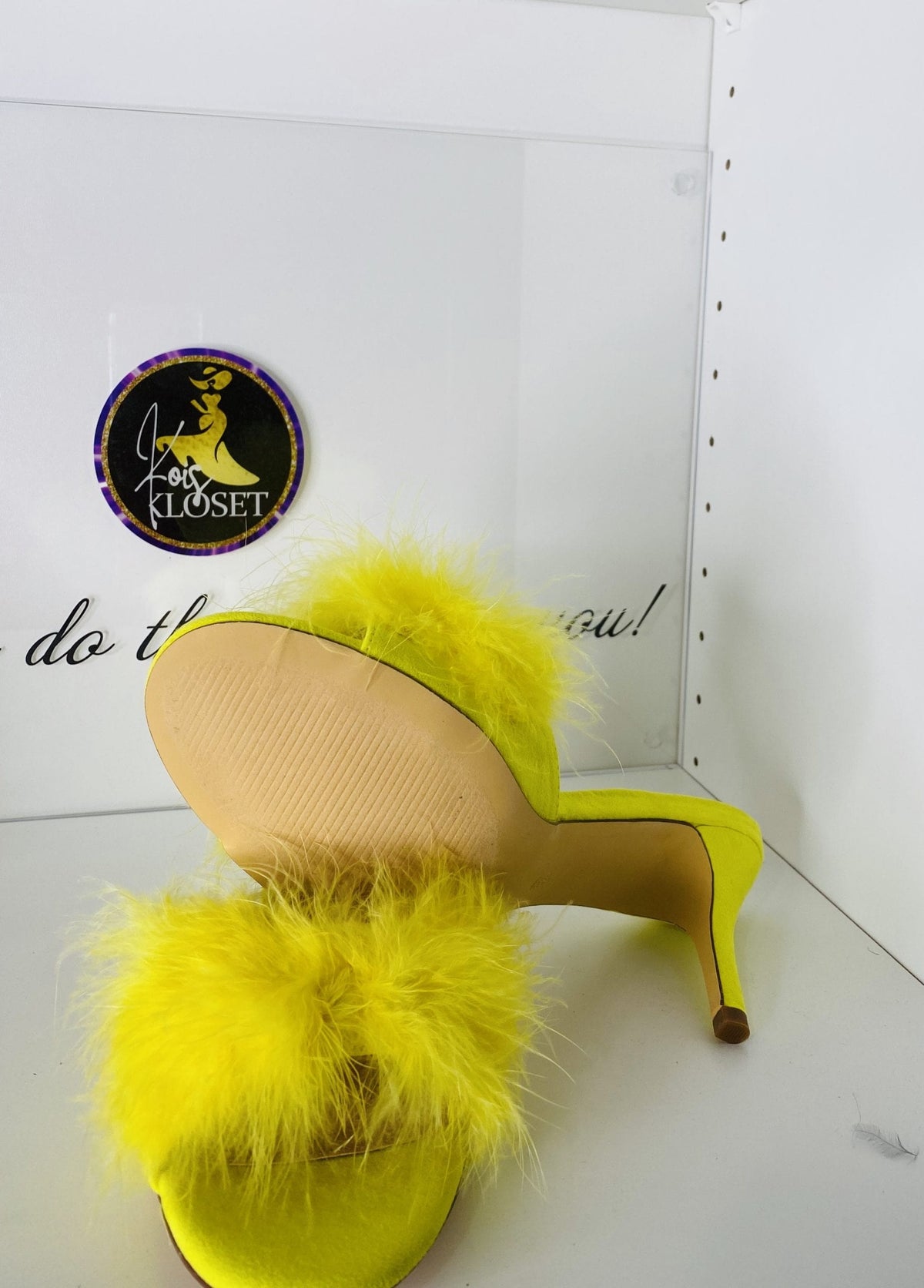 Faux Feather Yellow