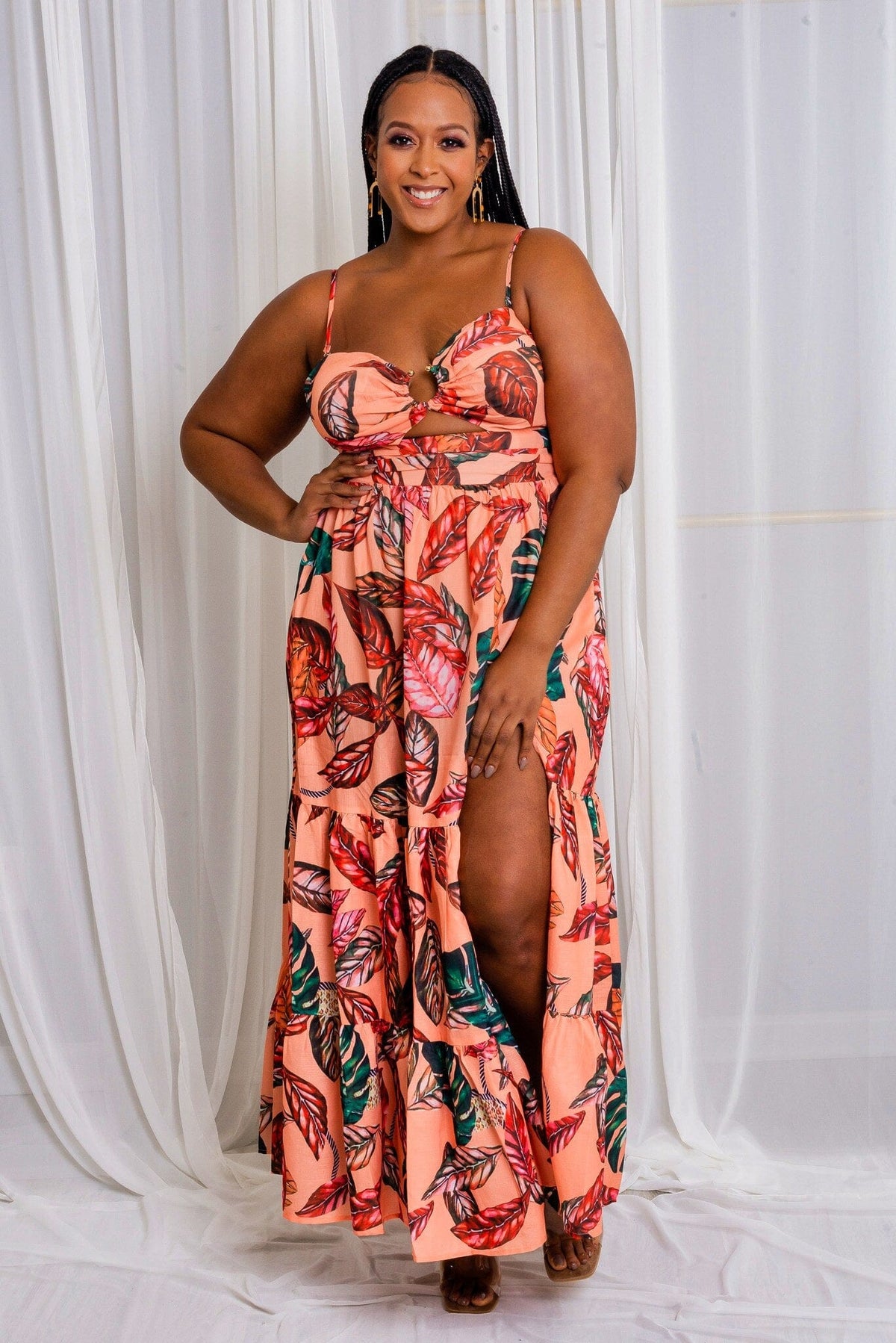 Rivera Tropical Print Dress