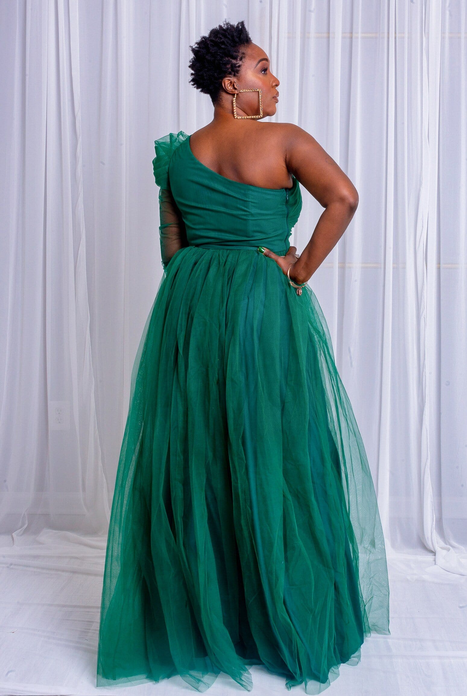 milla one shoulder tulle dress Light Blue One-Shoulder Cocktail Tulle Dress XXL / 12 / Light Blue