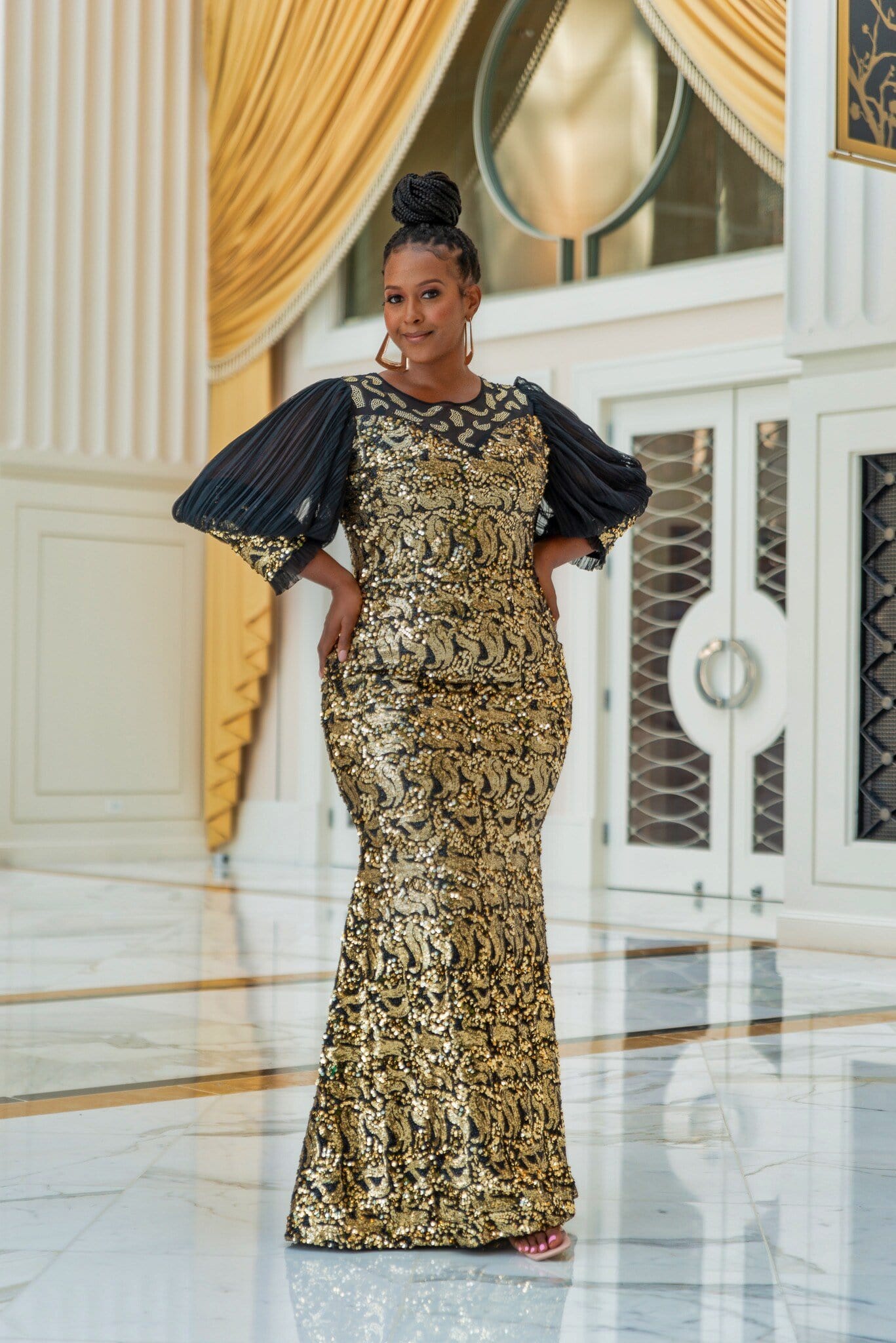Luxe Sequin Gown (Gold) Luxe Sequin Gown (Gold)