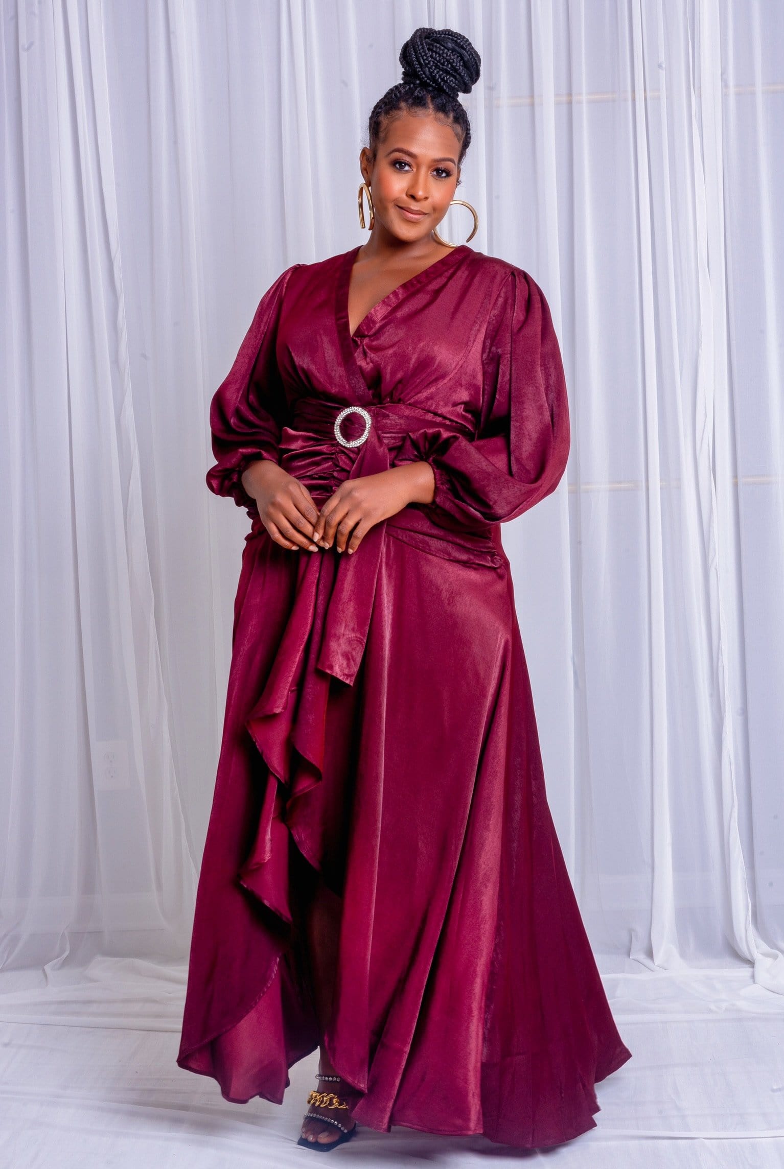 Satin Dress Long Flowy Burgundy Dress Flowy Burgundy Chiffon V Neck Open Back Party Dress Promfy Satin Dress Long Flowy Burgundy Dress Flowy Burgundy Chiffon V Neck Open Back Party Dress Promfy