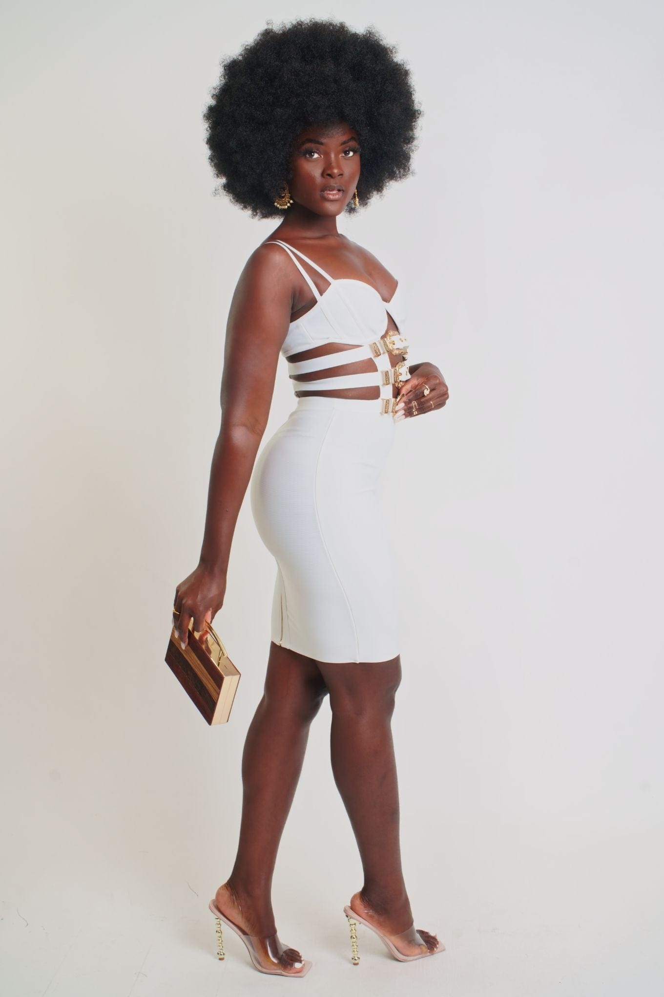 Buckle Up Body Con Dress