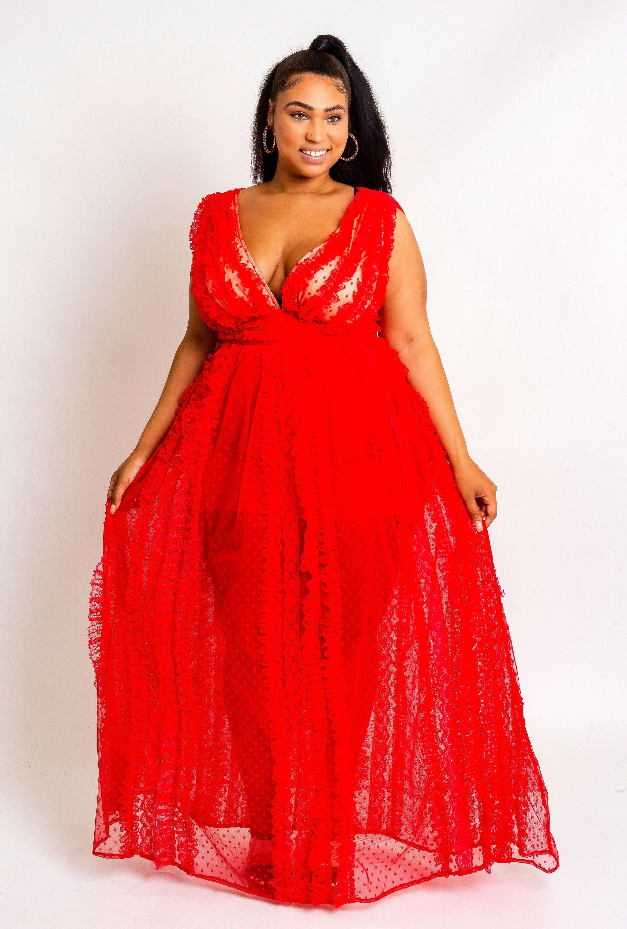 Elegant Majestic Dress (Red) - Kois Kloset Elegant Majestic Dress (Red) - Kois Kloset