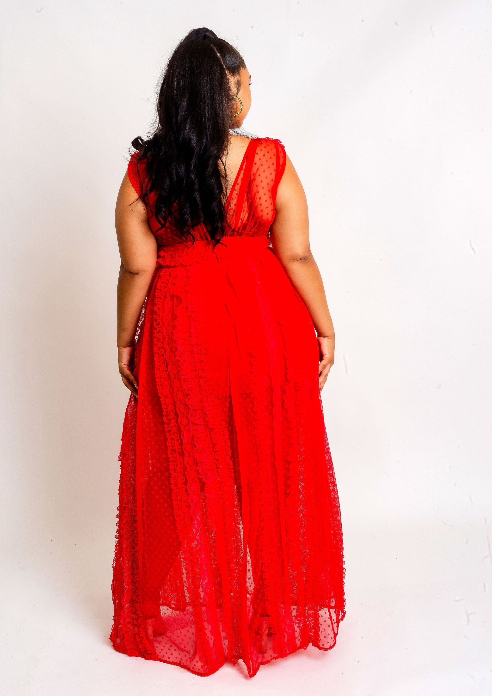 Elegant Majestic Dress (Red) - Kois Kloset