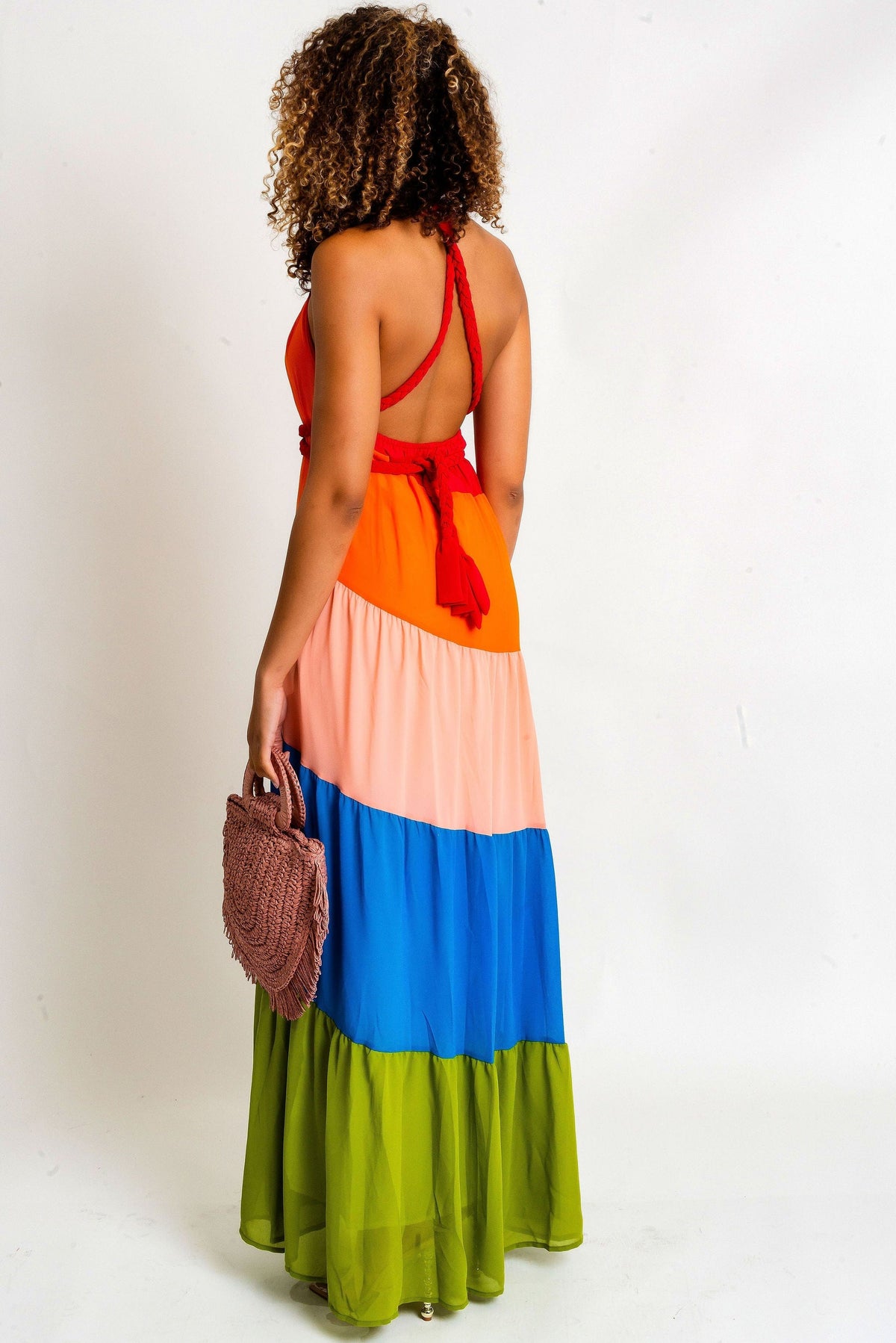 Mora Color-Block Maxi Dress