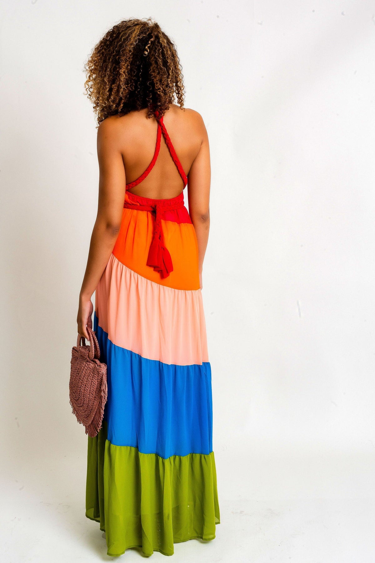Mora Color-Block Maxi Dress
