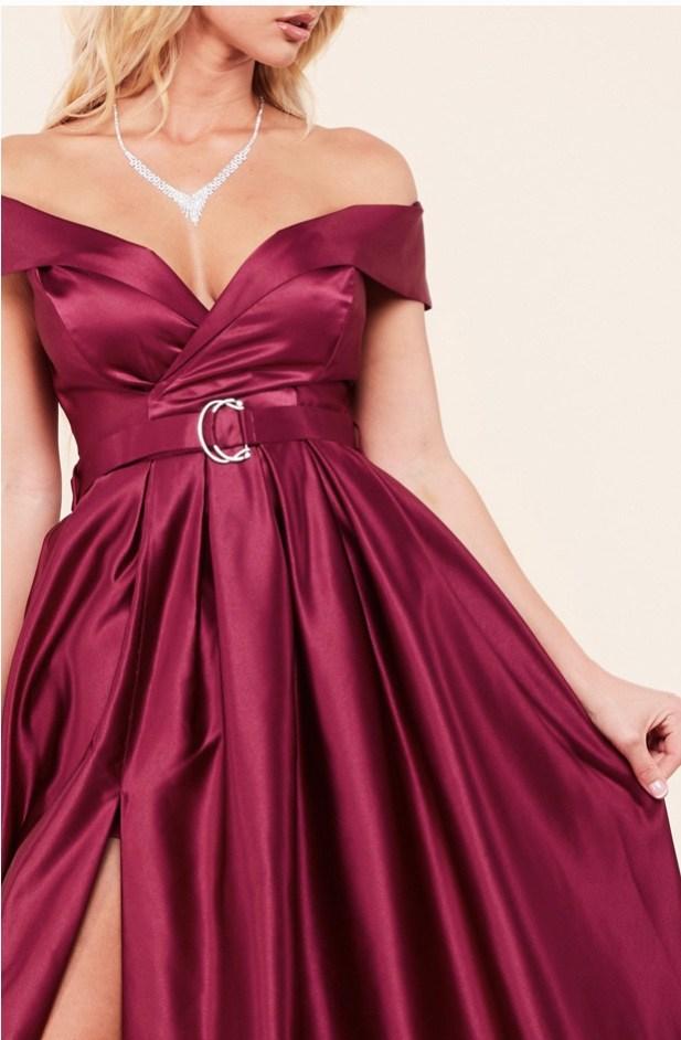 Elegant Majestic Dress (Red) - Kois Kloset