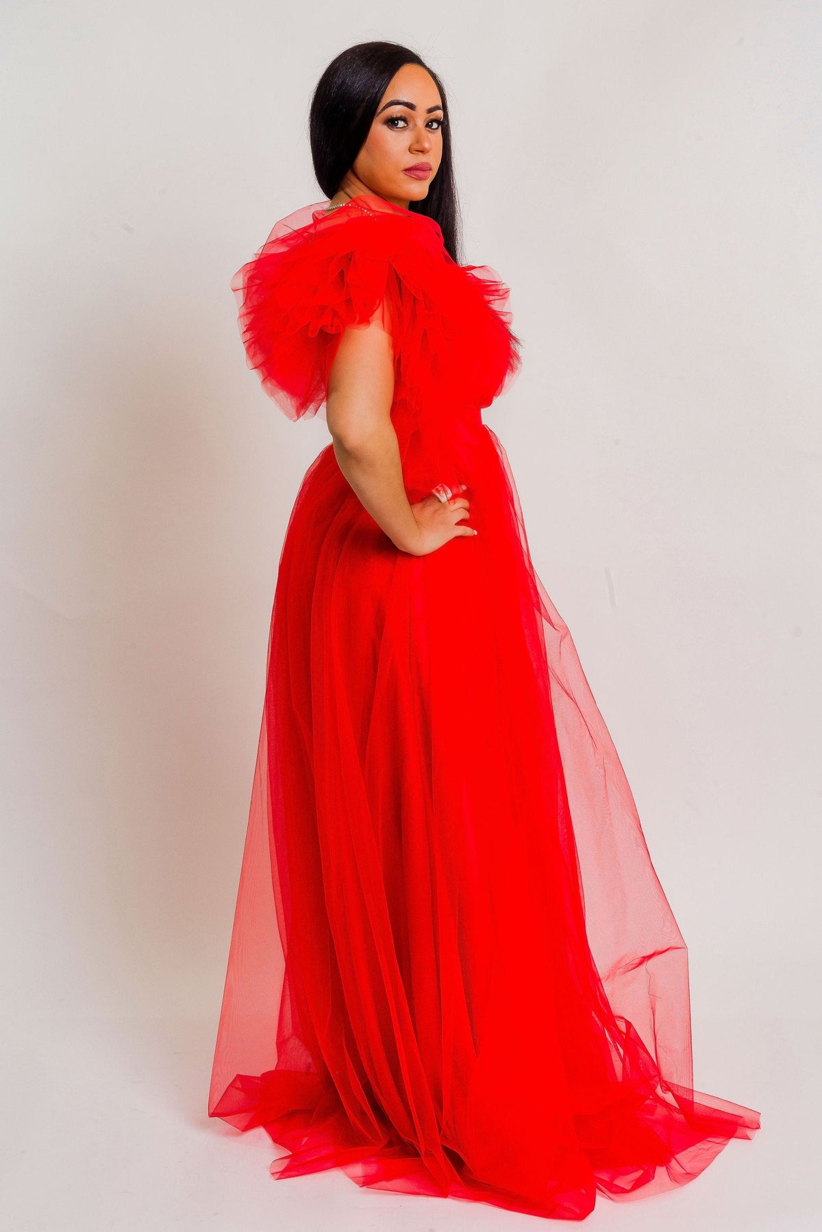 Be My Heart Tulle Dress (RED)