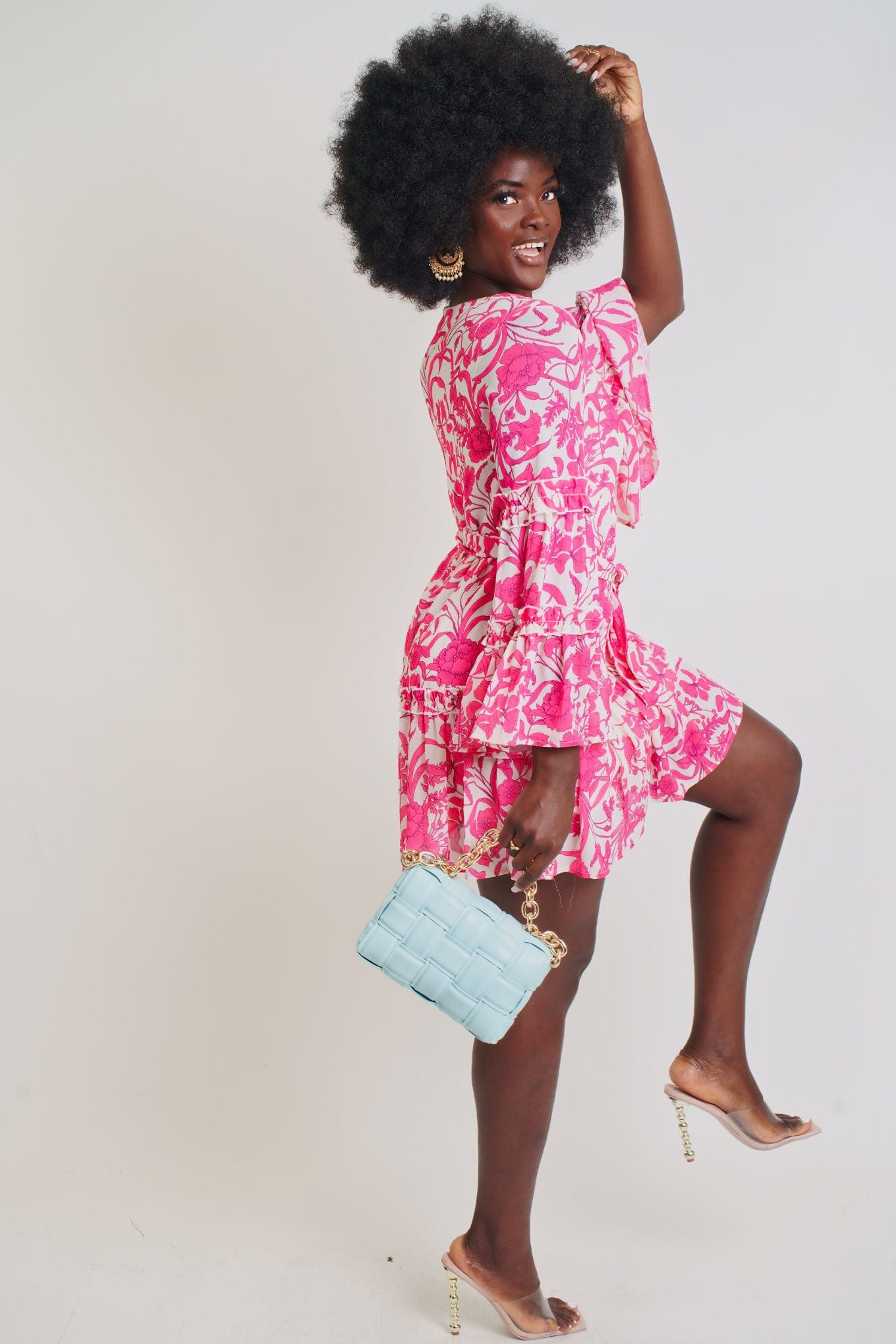 pink canoe dress Canoe" Printed dress