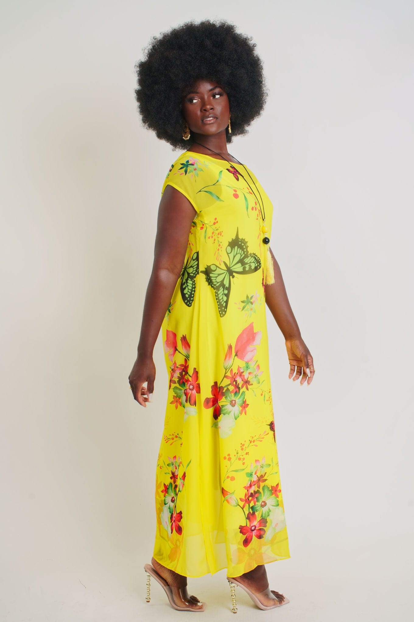 kayla maxi dress Women's Kayla Cape Sleeve Maxi Dress Dusky Green S/M/L MEAN BLVD Dusky Green / M