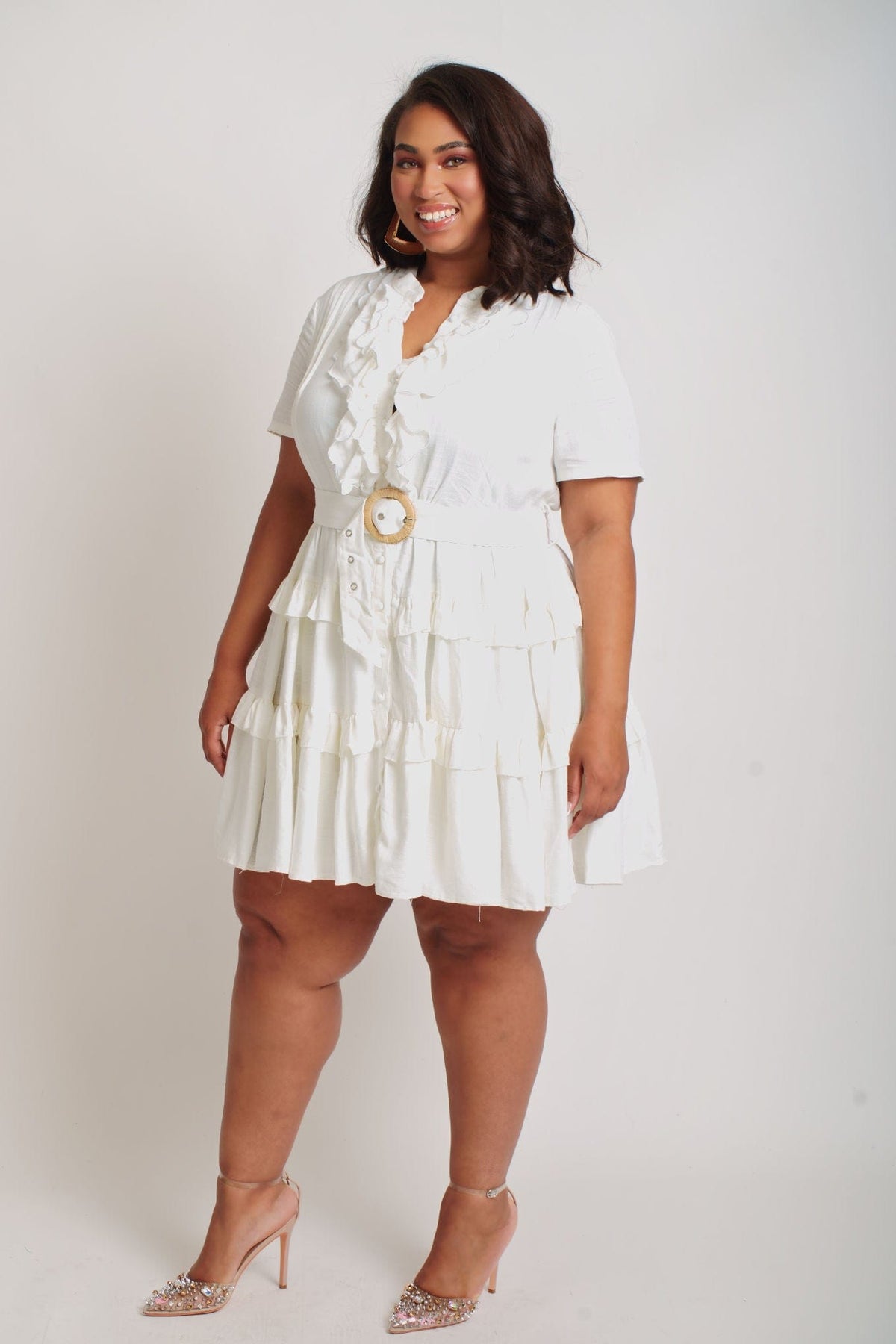 Sassy White Mini Dress