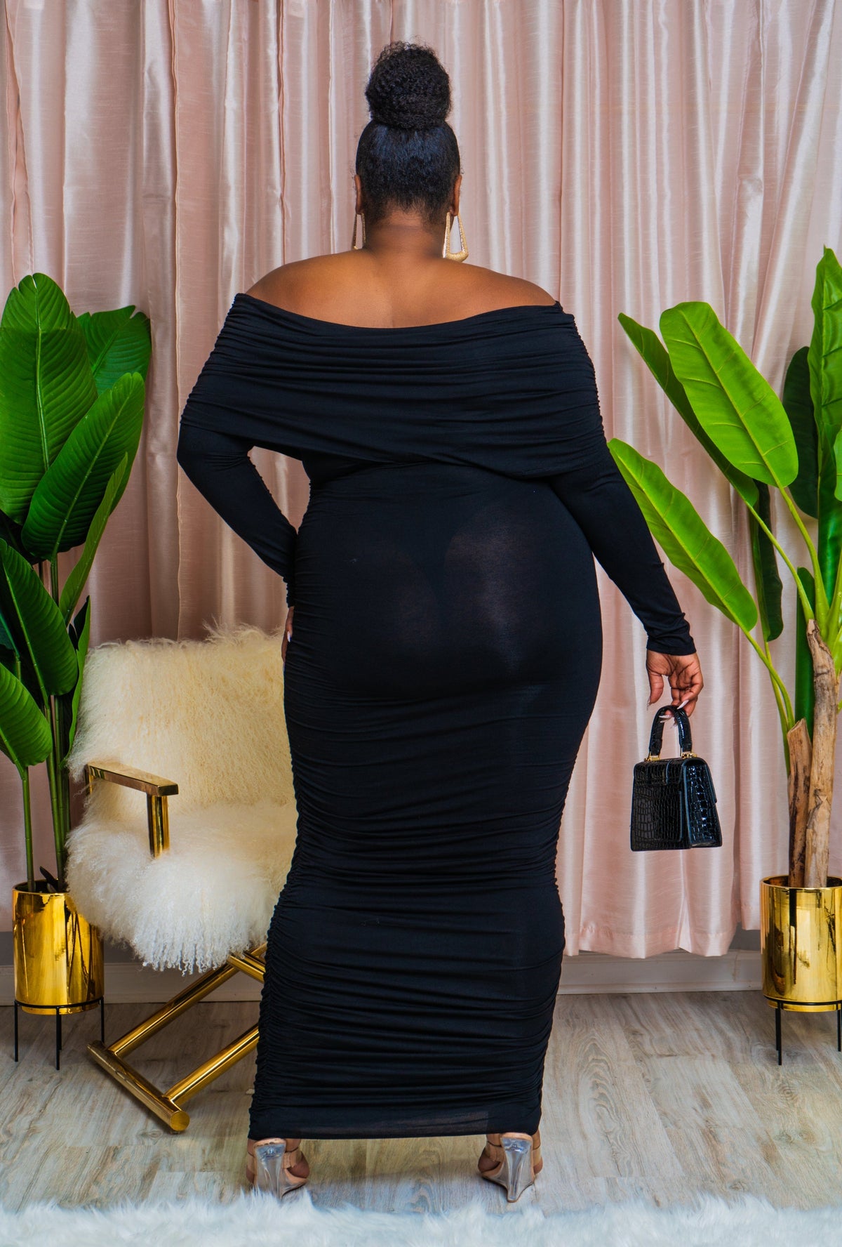 Kayla Bodycon Dress (Black)