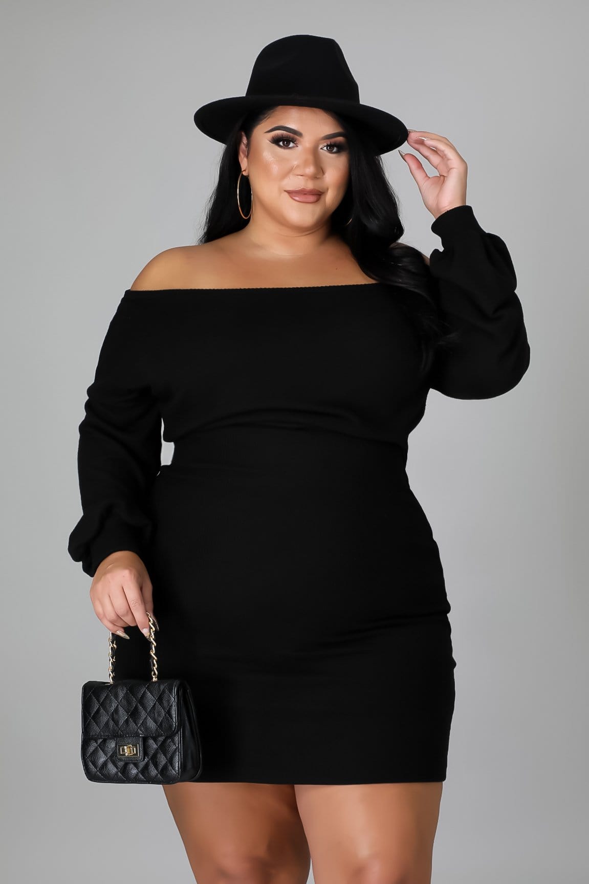 Falling For You Mini Dress (Black) Falling For You Mini Dress (Black)