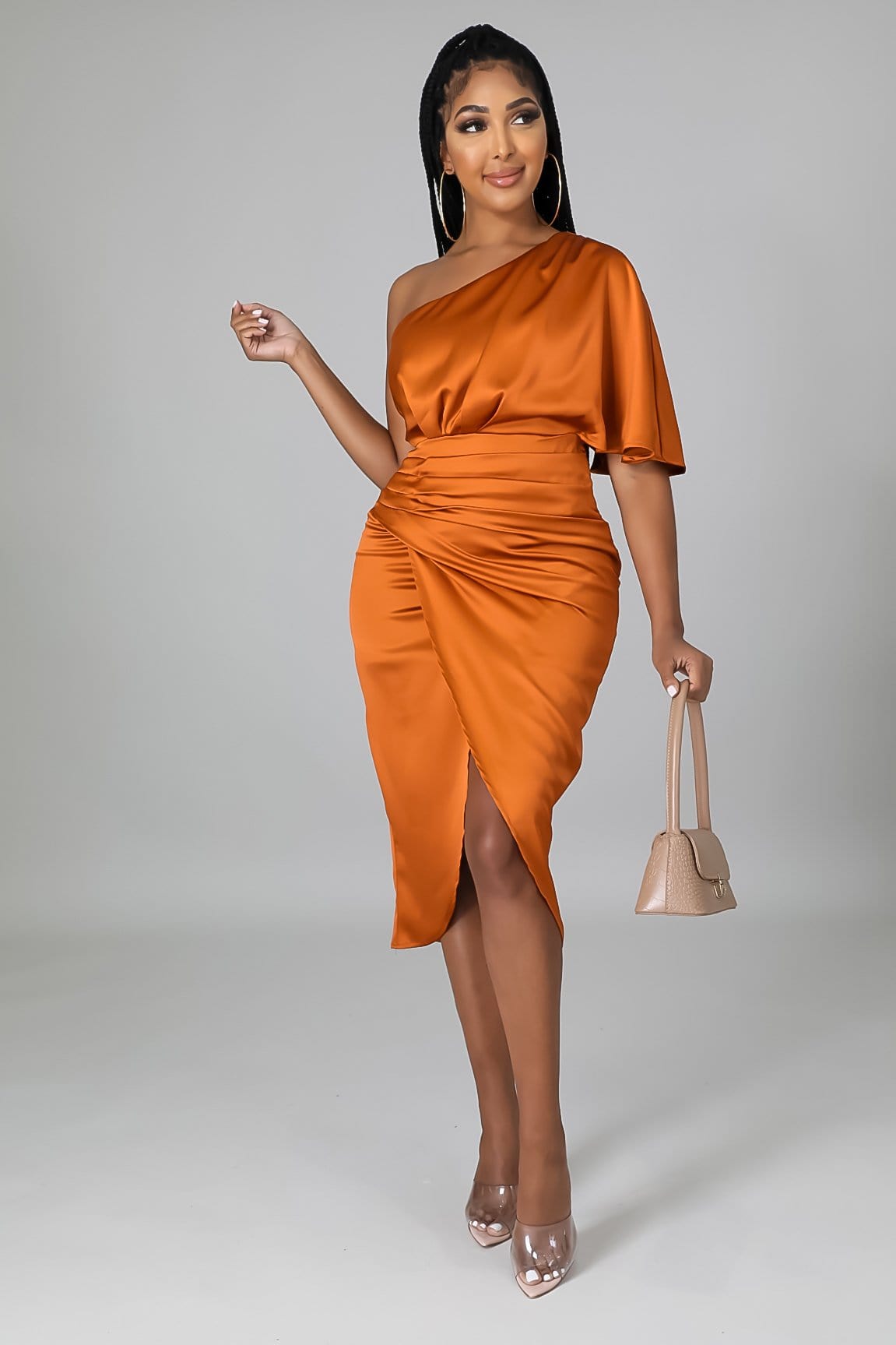 1) Fabulous & Classy Peplum Midi Dress (Plus Size) – SLAY Couture