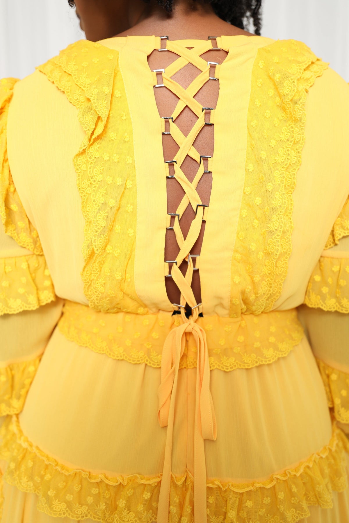 Elisa Dandelion Mini Ruffle Dress
